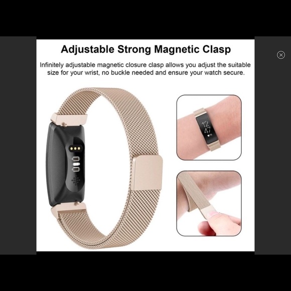 Fitbit Replacement Steel Magnet Band #oav - Picture 3 of 4